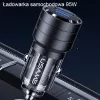 USAMS C36 95W caricabatterie auto a ricarica rapida USB + USB-C nero CC176CC01 (US-CC176)