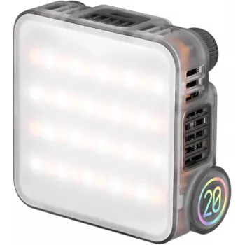 Zhiyun M20 luce LED RGB da riempimento con potenza 20W, 2700K-6500K CCT, modalità colore HSI, display OLED, retro magnetico, ricarica USB-C PD
