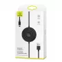 USAMS US-CC096 caricabatterie wireless Qi 10W con cavo Lightning - nero