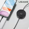 USAMS US-CC096 caricabatterie wireless Qi 10W con cavo Lightning - nero