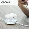USAMS US-CC096 caricabatterie wireless Qi 10W con cavo Lightning - nero
