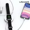 USAMS US-CC096 caricabatterie wireless Qi 10W con cavo Lightning - nero