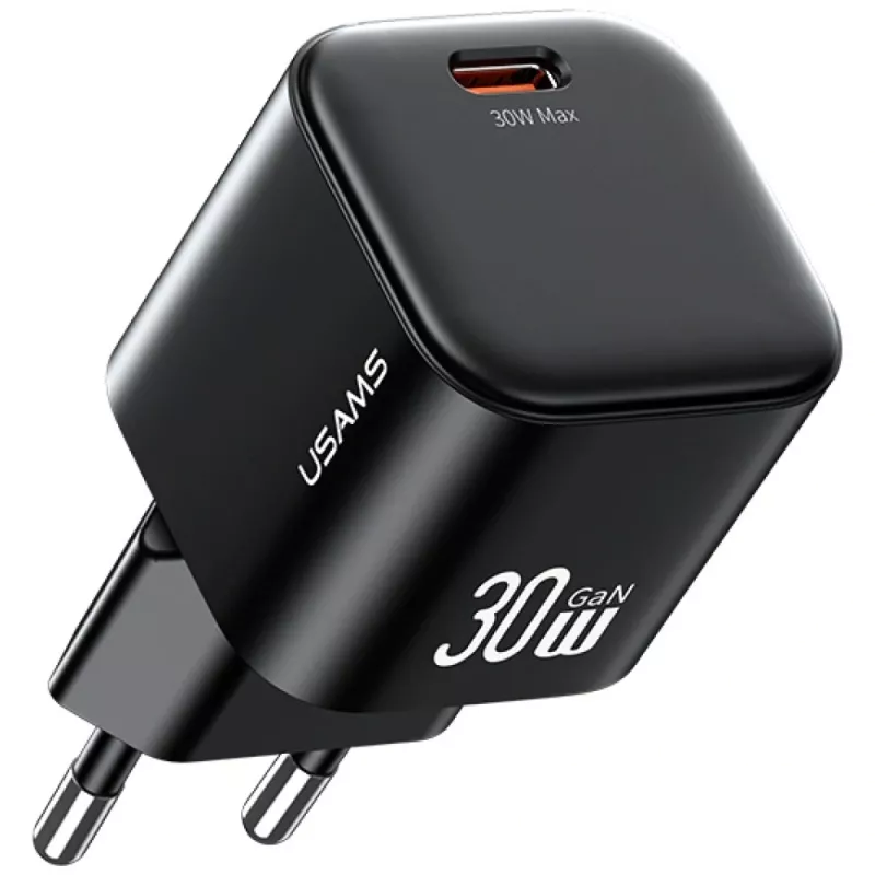 USAMS JO Series CC262 alimentatore USB-C GaN 30W con cavo USB-C 1 m - bianco
