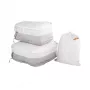 PGYTECH set organizer per abbigliamento - 4 packing cube da viaggio con sacca per scarpe e biancheria, grigio