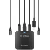 BOYA BY-DM20 microfono a condensatore stereo digitale a doppio canale con connettore USB-C, Lightning e USB-A, omnidirezionale, 25Hz-20kHz, per iOS, Android, Windows, Mac