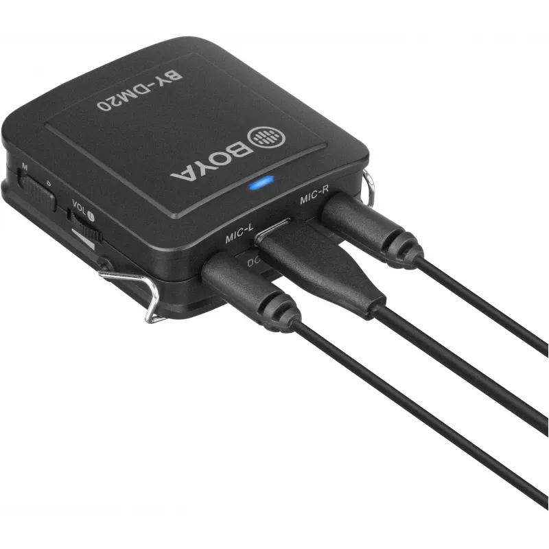 BOYA BY-DM20 microfono a condensatore stereo digitale a doppio canale con connettore USB-C, Lightning e USB-A, omnidirezionale, 25Hz-20kHz, per iOS, Android, Windows, Mac