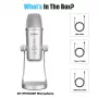 BOYA BY-PM700SP microfono a condensatore USB multi-pattern con monitoraggio in cuffia e supporto integrato