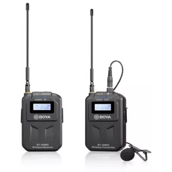 BOYA BY-WM6S sistema microfono lavalier wireless UHF per fotocamere e smartphone