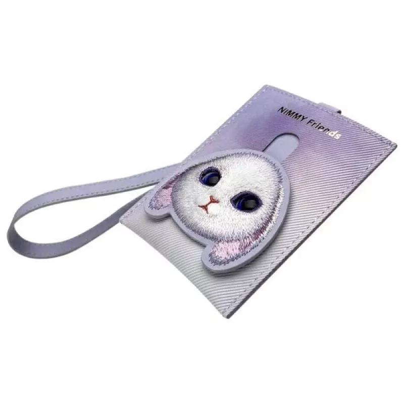 Nimmy Big Eyed Pet 2.0 coniglio portacarte portafoglio, viola