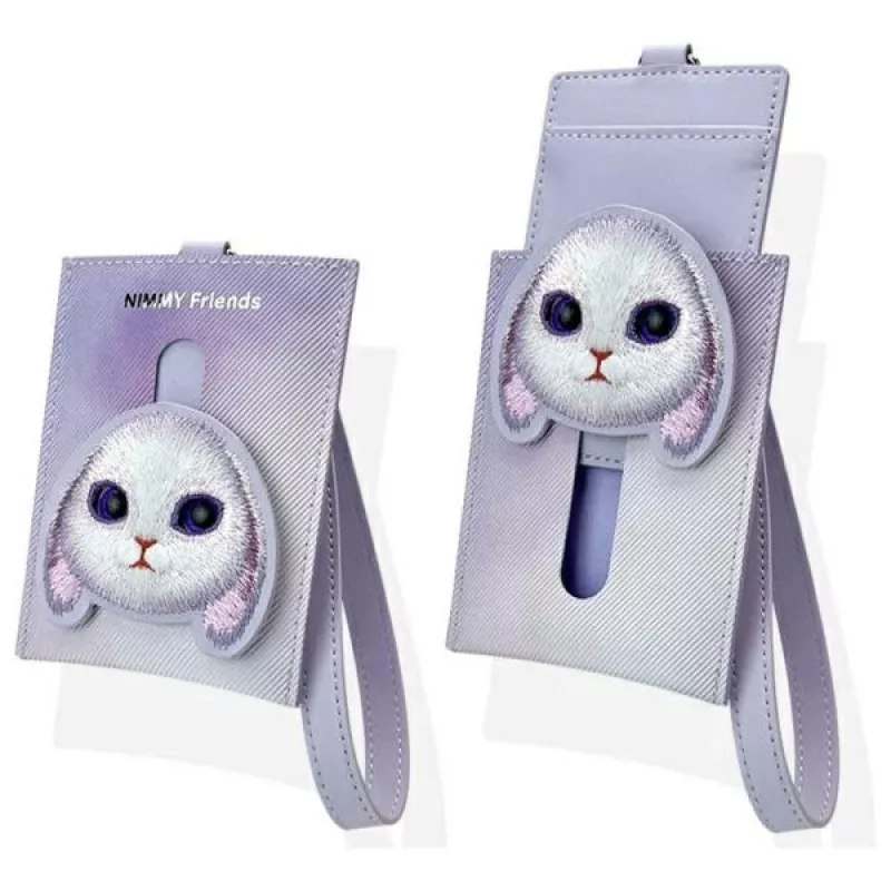 Nimmy Big Eyed Pet 2.0 coniglio portacarte portafoglio, viola
