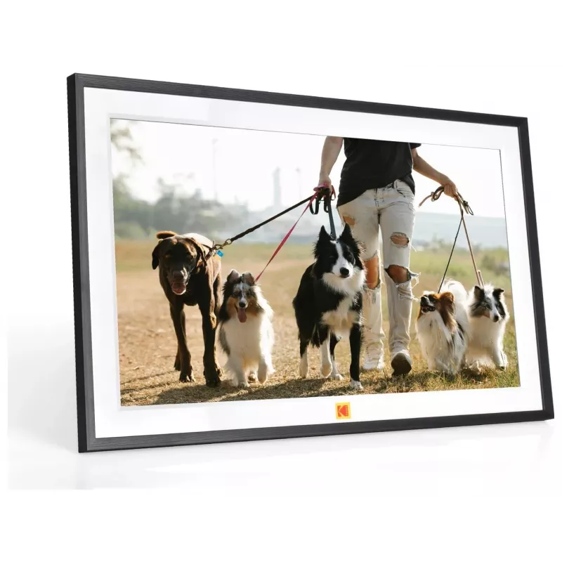 KODAK RCF-1561P cornice digitale Wi-Fi 15,6 inch Full HD con touchscreen IPS, 16GB di memoria, controllo tramite app, nero