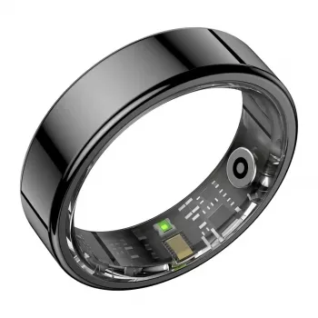 COLMI RING 2 smart ring taglia 9 nero - frequenza cardiaca 24/7, SpO2, temperatura, IP68, batteria 7 giorni