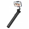ULANZI MT-70 Monopiede selfie stick a treppiede in alluminio a 5 sezioni con telecomando Bluetooth rimovibile, doppio supporto per telefono e vite da 1/4 di pollice, estensibile fino a 880 mm, nero
