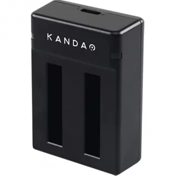 Kandao QooCam EGO doppio caricabatterie con USB-C, indicatori LED, protezione da sovraccarica