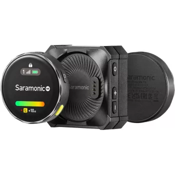 Saramonic BLINKME B2 sistema microfonico wireless per 2 persone con touchscreen, registrazione integrata e custodia di ricarica