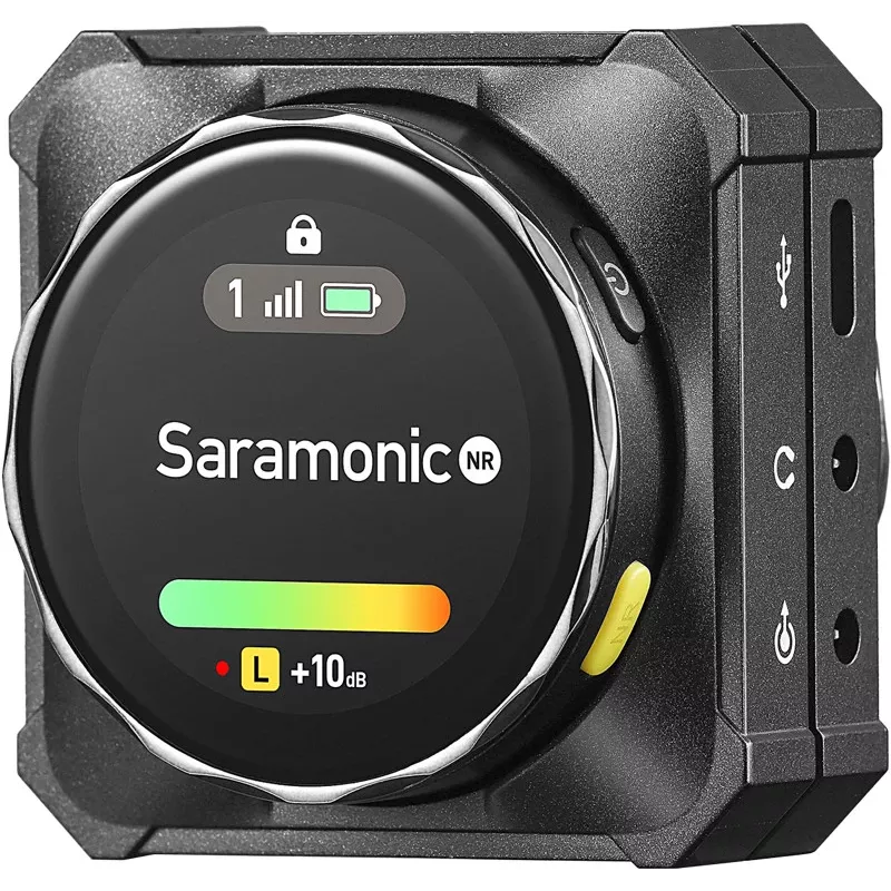 Saramonic BLINKME B2 sistema microfonico wireless per 2 persone con touchscreen, registrazione integrata e custodia di ricarica