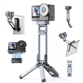 ULANZI MA37 mini treppiede magnetico con impugnatura per DJI Osmo Action 6 Nano Arca-Swiss grigio