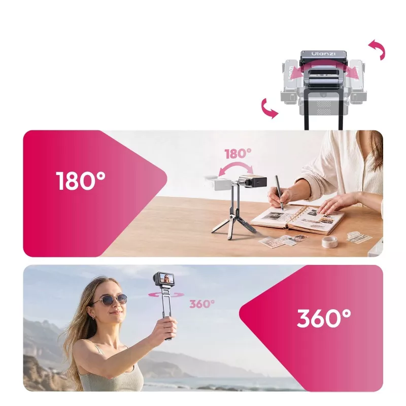 ULANZI MA37 mini treppiede magnetico con impugnatura per DJI Osmo Action 6 Nano Arca-Swiss grigio