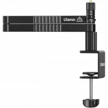 ULANZI LS26 supporto per microfono con braccio girevole e morsetto da tavolo, portata 750 mm, lega di alluminio, nero