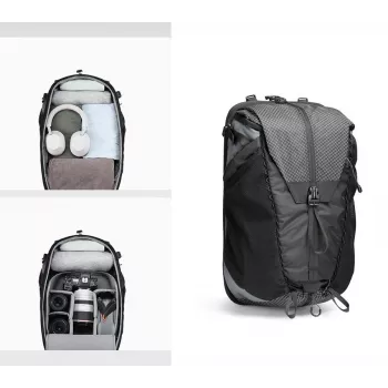 ULANZI BP10 zaino per fotocamera espandibile 25-28L per DSLR/mirrorless, drone, laptop 16 pollici, nero