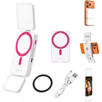 ULANZI GL01 GlowUp luce LED selfie MagSafe per iPhone, 2500K-9000K, CRI 97, bianca