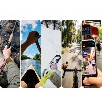 ULANZI ZJ09 supporto magnetico da collo per action camera - rotazione 360°, POV a mani libere, fascia in silicone flessibile, compatibile con GoPro/DJI/Insta360