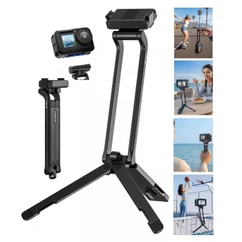 ULANZI MA70 mini treppiede magnetico con impugnatura per DJI Osmo Action 3/4/5 Pro, GoPro, Insta360, smartphone - nero