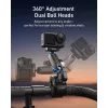 TELESIN Magic Arm Clamp Mount per DJI Osmo Action 5 Pro/4/3, Osmo 360, GoPro, Insta360 – S3-HBM-14-TDJ