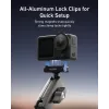 TELESIN Magic Arm Clamp Mount per DJI Osmo Action 5 Pro/4/3, Osmo 360, GoPro, Insta360 – S3-HBM-14-TDJ
