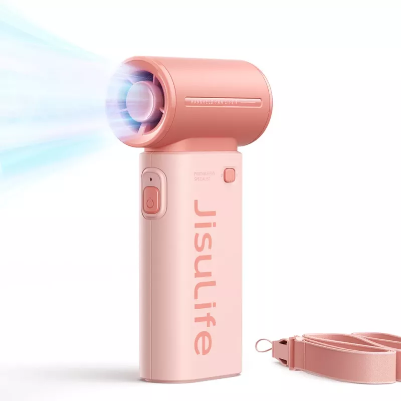 JISULIFE Life9 ventilatore portatile 3600mAh USB-C pieghevole da tavolo - rosa