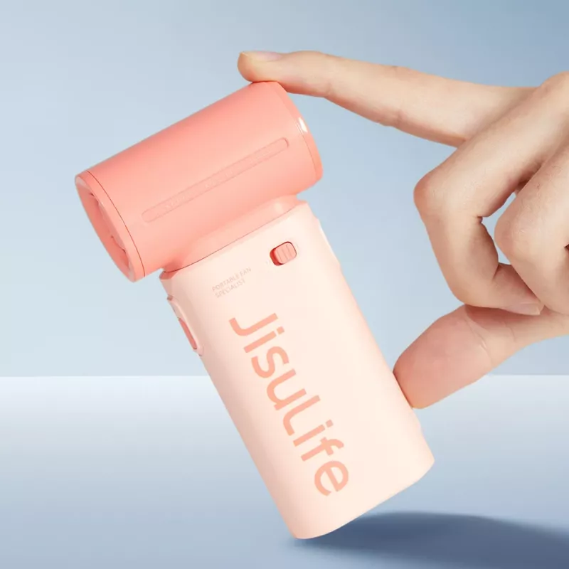 JISULIFE Life9 ventilatore portatile 3600mAh USB-C pieghevole da tavolo - rosa