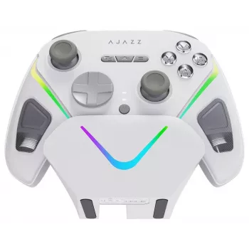 Gamepad wireless AJAZZ GP100S con stazione di ricarica, bianco