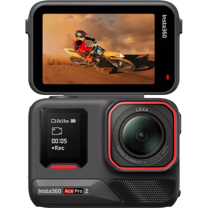 Action camera con doppia batteria Insta360 Ace Pro 2 - video 8K, obiettivo Leica, stabilizzazione FlowState