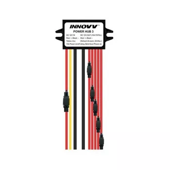 INNOVV Power Hub 3 - distributore di corrente 12V impermeabile per 5 dispositivi con protezione batteria e fusibili