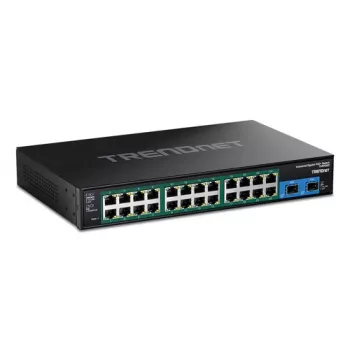 TRENDnet switch gestito industriale Gigabit PoE+ a 26 porte con 24x PoE+ e 2x SFP