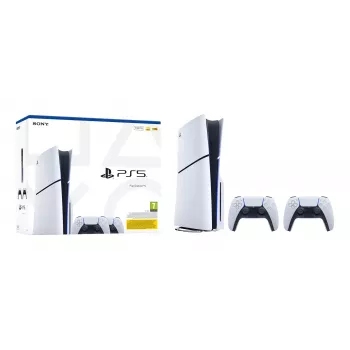 Sony PlayStation 5 Slim Disc Edition 1TB console - bianco e nero
