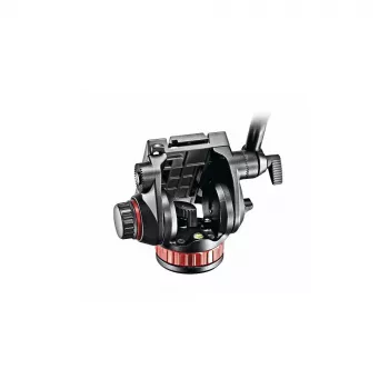 Manfrotto MVH502AH testa video fluida con base piatta, portata 4 kg, base 75 mm, nero