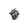 Manfrotto MVH502AH testa video fluida con base piatta, portata 4 kg, base 75 mm, nero