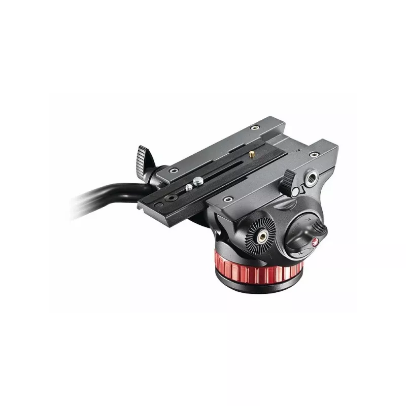 Manfrotto MVH502AH testa video fluida con base piatta, portata 4 kg, base 75 mm, nero