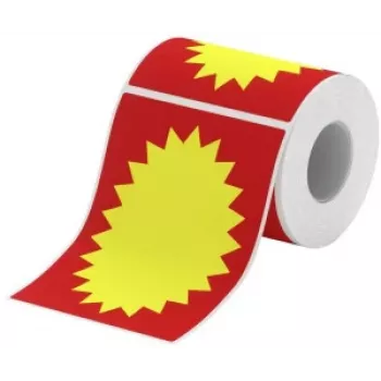NIIMBOT rotoli di etichette termiche rosso e giallo 14mm x 50mm, 50 etichette per rotolo, compatibili con D11/D110/D101
