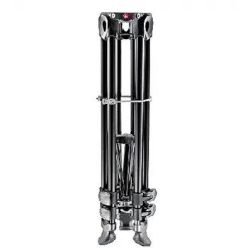 Manfrotto MVT502AM treppiede video in alluminio con testa fluida, 3 sezioni di gambe, portata 4 kg, altezza massima 169 cm, nero