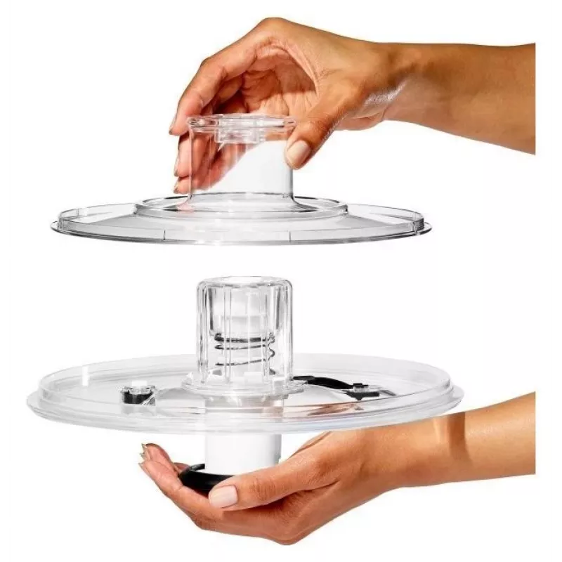 OXO Good Grips 11262700 Centrifuga per insalata in vetro 2 in 1, trasparente
