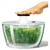 OXO Good Grips 11262700 Centrifuga per insalata in vetro 2 in 1, trasparente