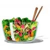 OXO Good Grips 11262700 Centrifuga per insalata in vetro 2 in 1, trasparente