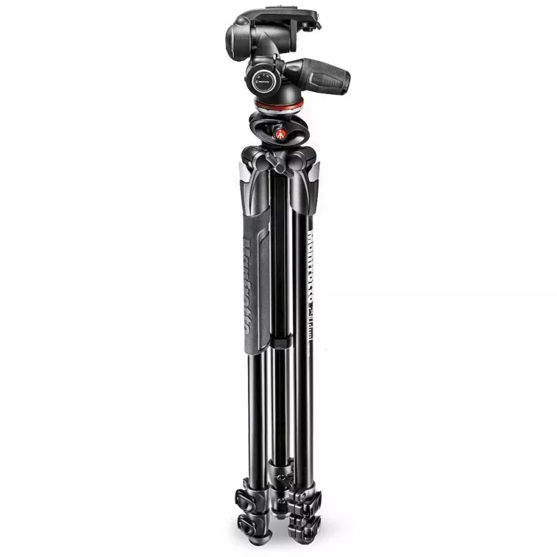 Manfrotto 290 Dual Treppiede in alluminio con testa a 3 vie, estensione a 3 sezioni MK290DUA3-3W