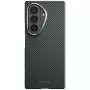 PITAKA Edge Case per Samsung Galaxy Z Fold 8 Ultra – custodia protettiva in fibra aramidica, nero/grigio (Overture Black)