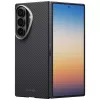PITAKA Edge Case per Samsung Galaxy Z Fold 8 Ultra – custodia protettiva in fibra aramidica, nero/grigio (Overture Black)