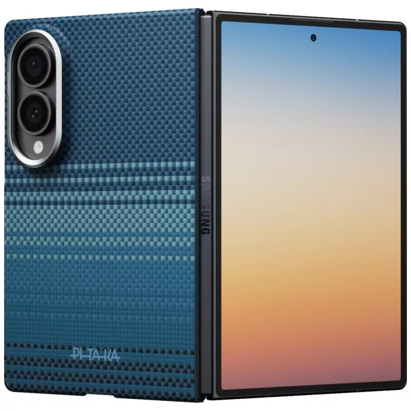 PITAKA Edge Case per Samsung Galaxy Z Fold 8 - Moonrise - fibra aramidica 1500D, compatibile MagSafe, custodia snap-on ultra-slim