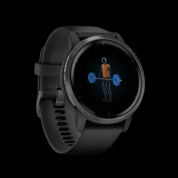 Garmin Venu 2 - smartwatch 45 mm con cinturino in silicone - nero