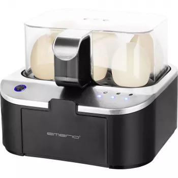 Emerio cuociuova per 6 uova, 350 W, nero